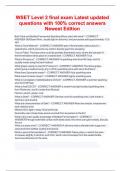 WSET Level 2 final exam Latest updated questions with 100&percnt; correct answers Newest Edition 