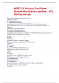 WSET L2 Practice final Exam  Questions&sol;solutions updated 100&percnt; Verified correct