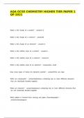 AQA GCSE CHEMISTRY Higher Tier Paper 1 QP 2021