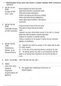 Washington Drug and Law Exam &vert; Latest Update With Complete Solution