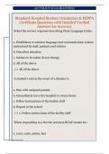 Standard Hospital Student Orientation & HIPPA  Certificate Questions with Detailed Verified  Answers for Accuracy 