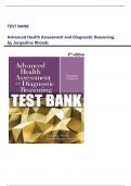 TEST BANK For Advanced Health Assessment and Diagnostic Reasoning&comma; 4th Edition by Jacqueline Rhoads&comma;&vert;&vert; Verified Chapters 1 - 18&vert;&vert;Complete Latest Guide 2025