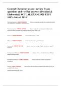 General Chemistry exam 1 review Exam questions and verified answers &lpar;Detailed & Elaborated&rpar; ACTUAL EXAM 2025 TEST 100&percnt; Solved 2025&excl;&excl;