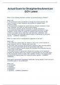 Actual Exam for Straighterline American GOV Latest