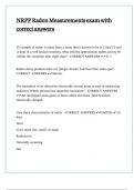 NRPP Radon Measurements exam with correct answers