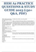HESI A2 Practice Questions & Study Guide 2023 &lpar;130&plus; Q&A&comma; PDF&rpar;