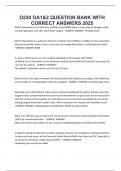 D220 OA1&2 QUESTION BANK WITH CORRECT ANSWERS 2025
