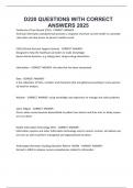 D220 QUESTIONS WITH CORRECT ANSWERS 2025