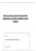 MSIS 2103 FINAL EXAM SET 202526 WITH GUARANTEED ACCURATE ANSWERS &vert;LATEST VERSION