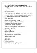 NU 372 Week 3&colon; Thermoregulation&comma; Hyperthermia&comma; Hypothermia With Complete Solutions