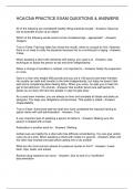 HCA&sol;CNA PRACTICE EXAM QUESTIONS & ANSWERS