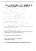 Adult Health 2 &lpar;WGU D446&rpar; 1 QUESTIONS WITH CORRECT ANSWERS 2025