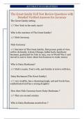 The Great Gatsby Full Test Review Questions with  Detailed Verified Answers for Accuracy