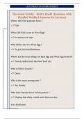 The Great Gatsby - Entire Book&excl; Questions with  Detailed Verified Answers for Accuracy 