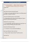 "The Great Gatsby" &mdash; Study Guide Questions with  Detailed Verified Answers for Accuracy