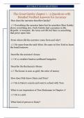 The Great Gatsby chapter 1 - 3 Questions with  Detailed Verified Answers for Accuracy