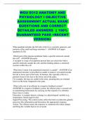 WGU D312 ANATOMY AND PHYSIOLOGY I OBJECTIVE ASSESSMENT ACTUAL EXAM QUESTIONS AND CORRECT DETAILED ANSWERS  &vert;&vert; 100&percnt; GUARANTEED PASS <RECENT VERSION>