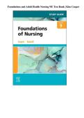 Test Bank for Foundations and Adult Health Nursing 9th Edition &vert; Kim Cooper &vert; Exam Questions & Answers