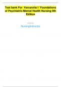 Test bank  Varcarolis' Foundations of Psychiatric-Mental Health Nursing &lpar;9th Edition&comma; Halter&rpar; &ndash; Complete Test Bank with Answers