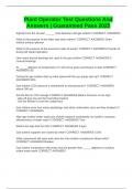 Plant Operator Test Questions And Answers &vert; Guaranteed Pass 2025