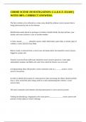CRIME SCENE INVESTIGATION&colon; C&period;L&period;E&period;E&period;T&period; EXAM &vert;&vert; WITH 100&percnt; CORRECT ANSWERS&period;