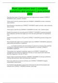 Plant operations test 1 complete questions and answers &vert; guaranteed pass
