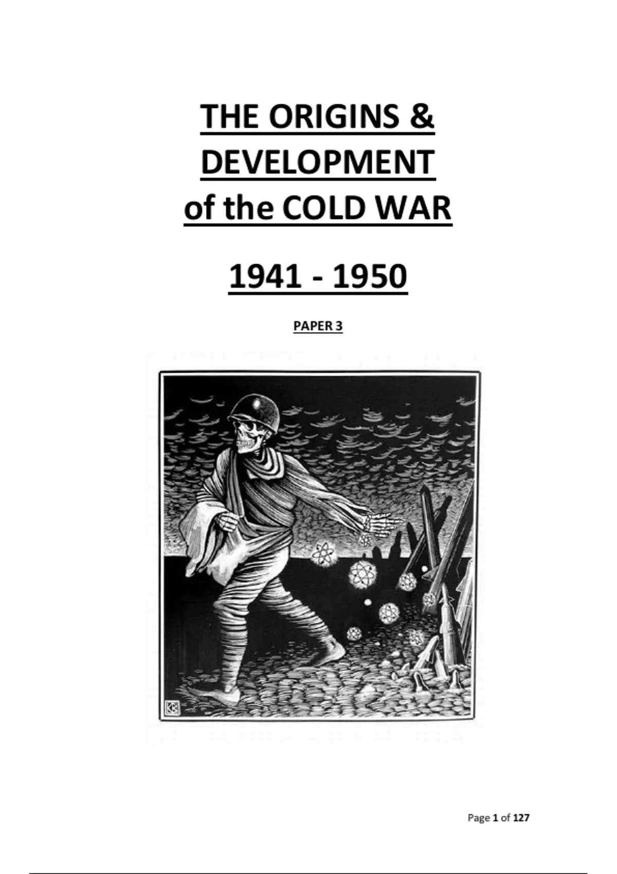 The Origins and Development of the Cold War (1941–1950) – Complete ...
