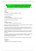 Ch&period; 1 - The Treatment Plant Operator Questions With Verified Solutions