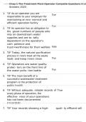 Chap 1 The Treatment Plant Operator Complete Questions And Answers 2025 