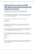 Mental Health exam 1 Rasmussen EXAM 2025&ndash;2026 Accurate Real Exam Questions and Verified Correct Answers