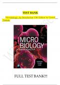 Test Bank For Microbiology&colon; An Introduction 13th Edition by Gerard Tortora&comma; Berdell Funke & Christine Case ISBN&semi;9780134605180 All Chapters Fully Covered Complete Guide A&plus;&vert;&vert;NEWEST VERSION&vert;&vert;&period;