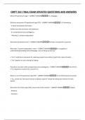 CMPT 310 FINAL EXAM UPDATED QUESTIONS AND ANSWERS