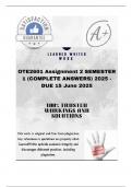 OTE2601 Assignment 2 SEMESTER 1 &lpar;COMPLETE ANSWERS&rpar; 2025 - DUE 15 June 2025&semi;100&percnt; trusted&comma; comprehensive and complete reliable solution with clear explanation