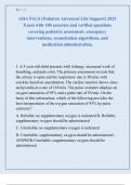 AHA PALS &lpar;Pediatric Advanced Life Support&rpar; 2025  Exam with 100 accurate and verified questions  covering pediatric assessment&comma; emergency  interventions&comma; resuscitation algorithms&comma; and  medication administration&period;