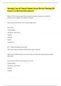 Nursing Care of Central Venous Access Devices Nursing 201 Exam 1 &vert;&vert; with error-free answers&period;