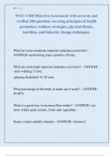 WGU C458 Objective Assessment with accurate and  verified 200 questions covering principles of health  promotion&comma; wellness strategies&comma; physical fitness&comma;  nutrition&comma; and behavior change techniques&period;