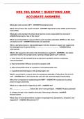 HSS 390&colon; EXAM 1 QUESTIONS AND ACCURATE ANSWERS 