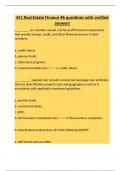451 Real Estate Finance &ndash; Exam Practice Questions with Verified Answers &ndash; 2025 &ndash; University-Level Finance Review