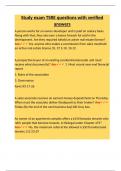 Study exam TSRE questions with verified answers