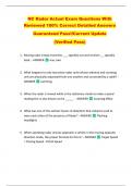NC Radar Actual Exam Questions With  Reviewed 100&percnt; Correct Detailed Answers  Guaranteed Pass&excl;&excl;Current Update   &lpar;Verified Pass&rpar; 