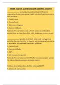 TREBS Exam 6 questions with verified answers