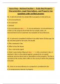Exam Prep &ndash; National Section I &ndash; TREBS Real Property Concepts &ndash; Verified Practice Questions for Real Estate Licensing