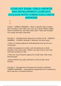 CGDR DCF EXAM: CHILD GROWTH AND DEVELOPMENT CGDR DCF, 2025/2026 WITH CORRECT/ACCURATE ANSWERS