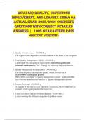 WGU D469 Quality&comma; Continuous  Improvement&comma; and Lean Six Sigma OA  ACTUAL EXAM 2025&sol;2026 COMPLETE  QUESTIONS WITH CORRECT DETAILED  ANSWERS &vert;&vert; 100&percnt; GUARANTEED PASS  <RECENT VERSION> 