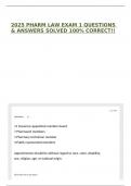 2025 PHARM LAW EXAM 1 QUESTIONS & ANSWERS SOLVED 100&percnt; CORRECT&excl;&excl;