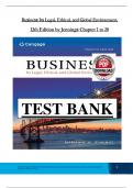 Test bank for Business Its Legal&comma; Ethical&comma; and Global Environment&comma; 12th Edition by Marianne M&period; Jennings All 1-20 Chapters Covered &comma;Latest Edition