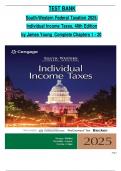 TEST BANK South-Western Federal Taxation 2025&colon; Individual Income Taxes&comma; 48th Edition by James Young Complete Chapters 1 - 20