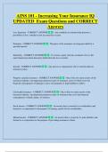 AINS 101 - Increasing Your Insurance IQ  UPDATED  Exam Questions and CORRECT  Answers 
