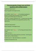 Polysomnography Oregon Laws and Rules questions with verified answers