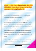CNAP HHA EXAM PACKAGE DEAL QUESTIONS AND VERIFIED DETAILED ANSWERS &vert; 100&percnt; GUARANTEED PASS &vert; ALREADY GRADED A&plus;